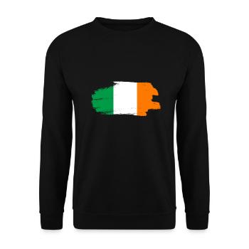 Ireland Flag Vintage Irish Flag Dublin - Unisex Sweatshirt - black - Front - Alina (178cm) & Michal (187cm)