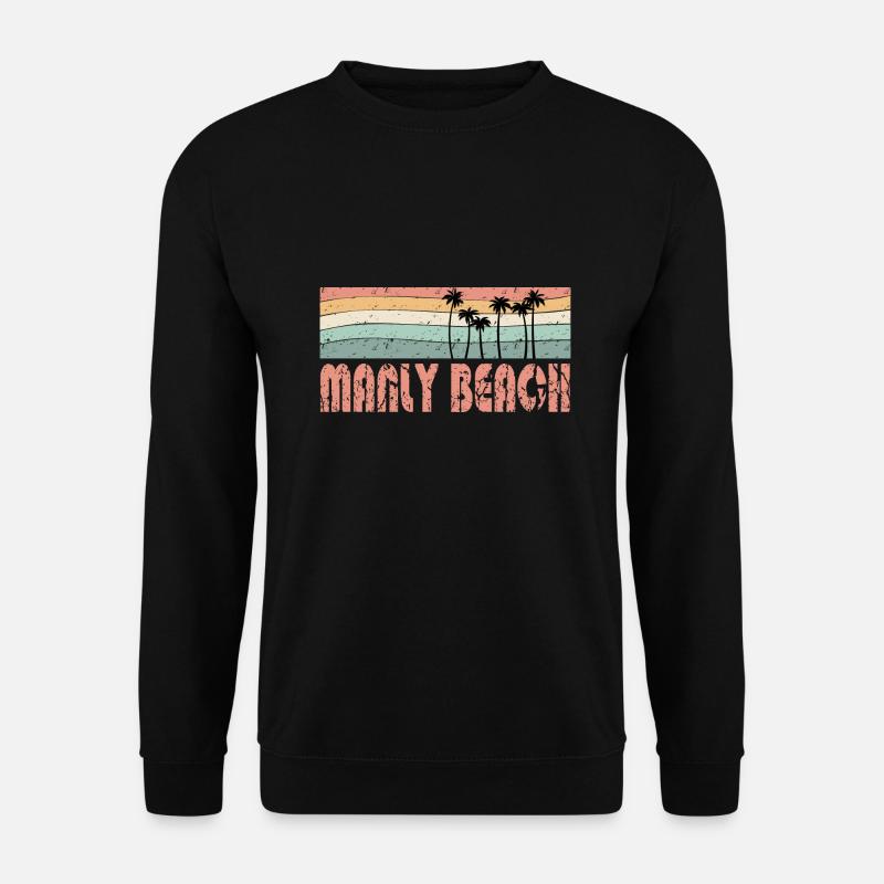 MANLY BEACH retro style - Unisex Pullover - Schwarz