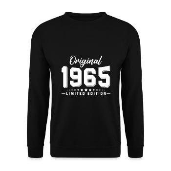57ème anniversaire millésime 1965 - Sweat-shirt Unisexe - noir - Devant - Alina (178cm) & Michal (187cm)