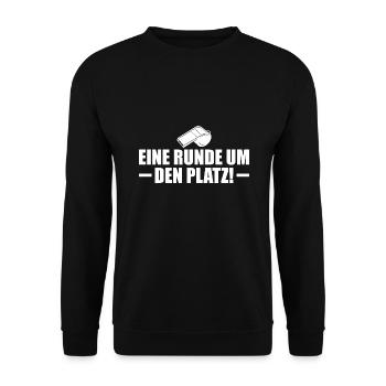 Fußball Coach Trainer Fußballtrainer Geschenk - Unisex Pullover - Schwarz - Vorne - Alina (178cm) & Michal (187cm)
