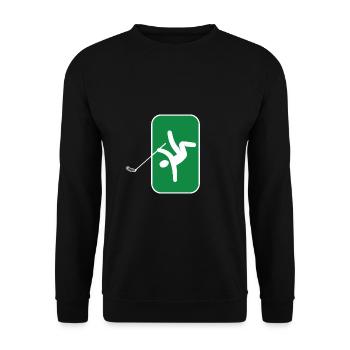 floorball floorball-exit floorball - Unisex Sweatshirt - black - Front - Alina (178cm) & Michal (187cm)