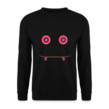 skater skateboard sk8 halfpipe skateboarder - Unisex Pullover - Schwarz - Vorne - Alina (178cm) & Michal (187cm)
