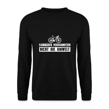 Fahrrad Radfahren für Umwelt Radfahrer - Unisex Pullover - Schwarz - Vorne - Alina (178cm) & Michal (187cm)