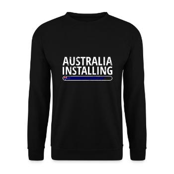Drapeau australien sous drapeau australien - Sweat-shirt Unisexe - noir - Devant - Alina (178cm) & Michal (187cm)
