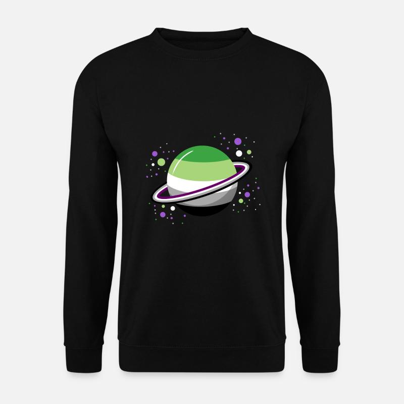 Asexueller Aromantischer Weltraumplanet - Unisex Pullover - Schwarz