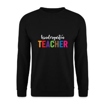 Kindergärtner - Unisex Pullover - Schwarz - Vorne - Alina (178cm) & Michal (187cm)