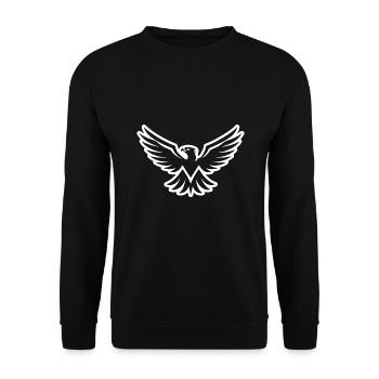 Eagle Eagle Head - Unisex Sweatshirt - black - Front - Alina (178cm) & Michal (187cm)