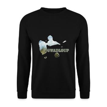 Gwadoup Ile Fantastique De la Caraïbe - Sweat-shirt Unisexe - noir - Devant - Alina (178cm) & Michal (187cm)