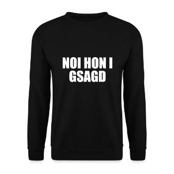 Schwäbisch Noi Hon I Gsagd Schwabe - Unisex Pullover - Schwarz - Vorne - Alina (178cm) & Michal (187cm)