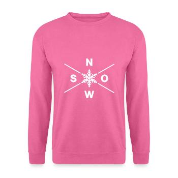 snow wintertime snowflake powder snow - Unisex Sweatshirt - pink - Front