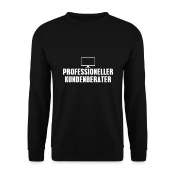IT Administrator Professioneller Kundenservice - Unisex Pullover - Schwarz - Vorne - Alina (178cm) & Michal (187cm)