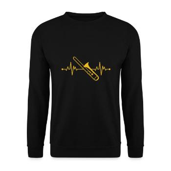 Orchester Musik Posaune Posaunist Geschenkidee - Unisex Pullover - Schwarz - Vorne - Alina (178cm) & Michal (187cm)