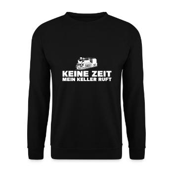 Modellbau Eisenbahn Modelleisenbahn Geschenkidee - Unisex Pullover - Schwarz - Vorne - Alina (178cm) & Michal (187cm)