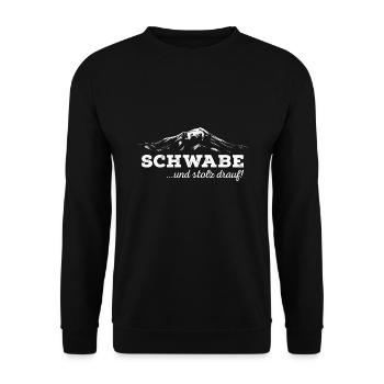Schwabenland Berge Schwäbisch Schwabe - Unisex Pullover - Schwarz - Vorne - Alina (178cm) & Michal (187cm)