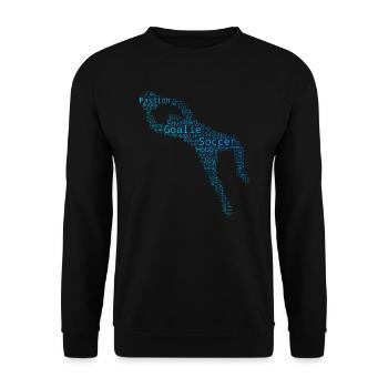 Torwart Fussball Damen Fußball Fußballspieler - Unisex Pullover - Schwarz - Vorne - Alina (178cm) & Michal (187cm)