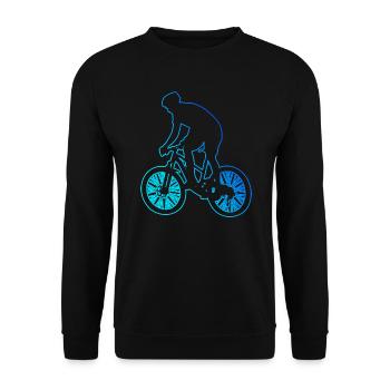 MTB Radfahrer Radfahren Mountainbike Mountainbiker - Unisex Pullover - Schwarz - Vorne - Alina (178cm) & Michal (187cm)
