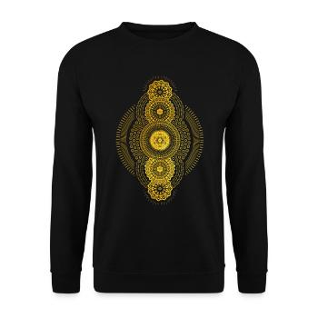 Metatrons Cube Sacred Geomety Esoteric - Unisex Sweatshirt - black - Front - Alina (178cm) & Michal (187cm)