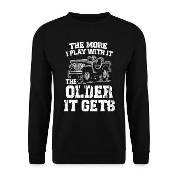 Les anciennes jeeps - Sweat-shirt Unisexe - noir - Devant - Alina (178cm) & Michal (187cm)