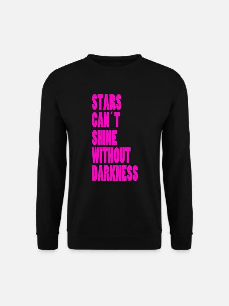 STARS CAN´T SHINE WITHOUT DARKNESS - NEONPINK - Unisex Pullover - Schwarz