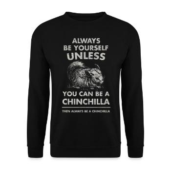 Chinchilla - Unisex Pullover - Schwarz - Vorne - Alina (178cm) & Michal (187cm)