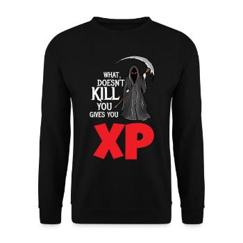 Gamer - Unisex Pullover - Schwarz - Vorne - Alina (178cm) & Michal (187cm)