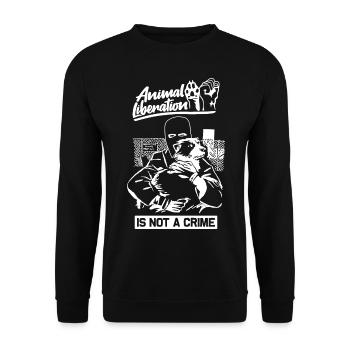 La libération animale n'est pas un crime - Sweat-shirt Unisexe - noir - Devant - Alina (178cm) & Michal (187cm)