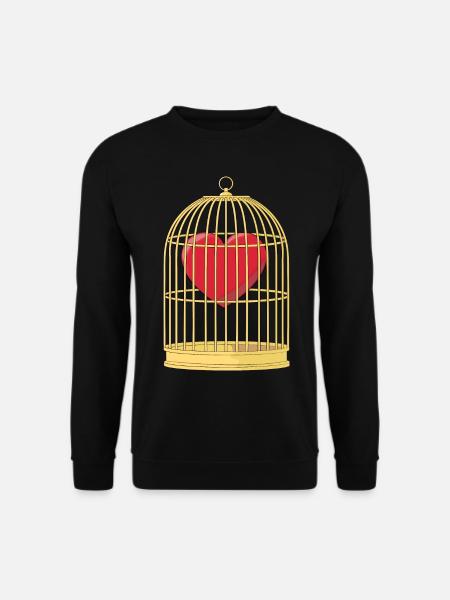 CAGED HEART - HERZ IM KÄFIG - Unisex Pullover - Schwarz