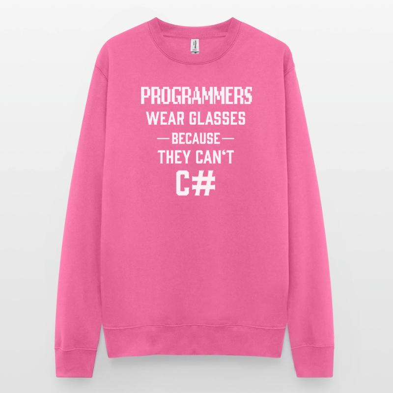 Programmers Can't C # See Sharp Computer Scientists Joke Unisex Sweatshirt