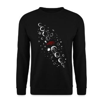 TESLA ROADSTER IM ALL - Unisex Pullover - Schwarz - Vorne - Alina (178cm) & Michal (187cm)