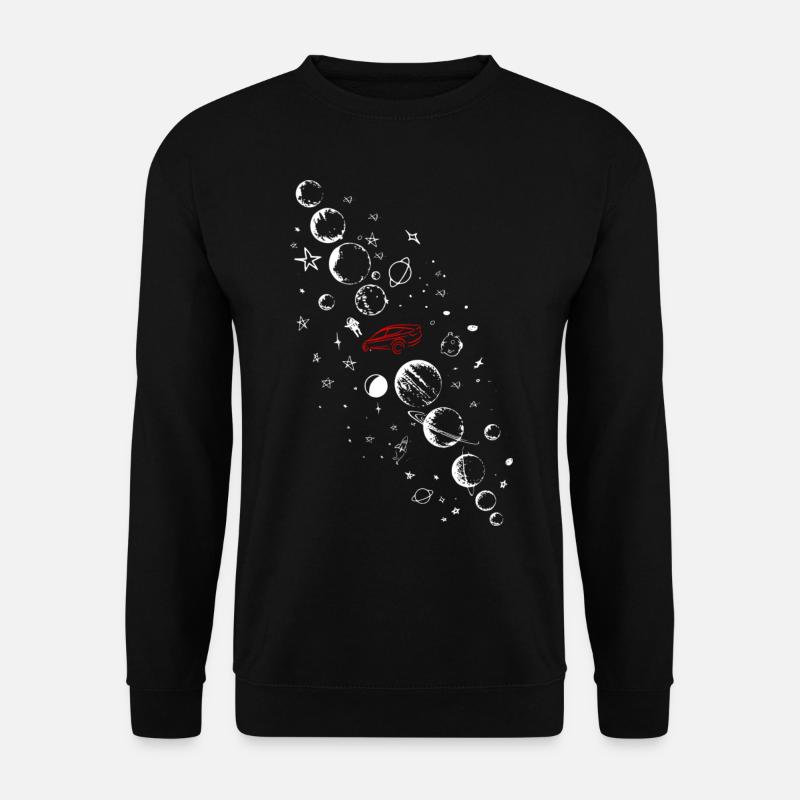 TESLA ROADSTER IN SPACE - Unisex Sweatshirt - black