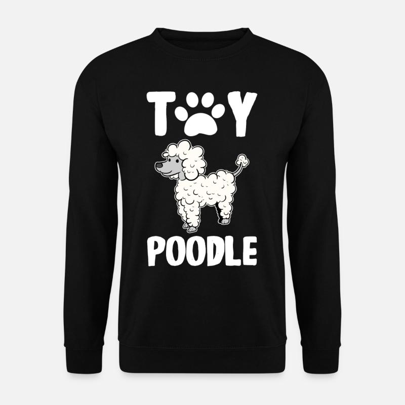 Pudel Hund Zwergpudel Toy Pudel Kleinpudel Welpe - Unisex Pullover - Schwarz