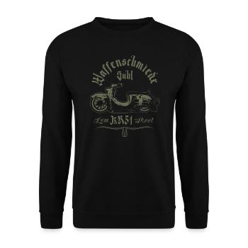 SIMSON KR51 - Low Skool - IFA DDR - Suhl - NVA - Unisex Pullover - Schwarz - Vorne - Alina (178cm) & Michal (187cm)