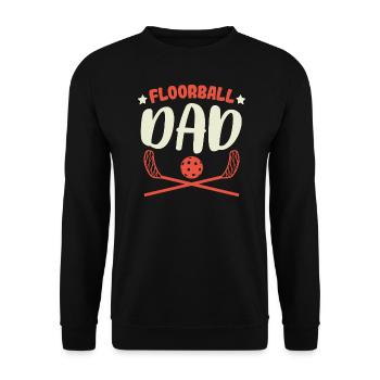 Floorball Dad Floorball Player Father Papa - Unisex Sweatshirt - black - Front - Alina (178cm) & Michal (187cm)