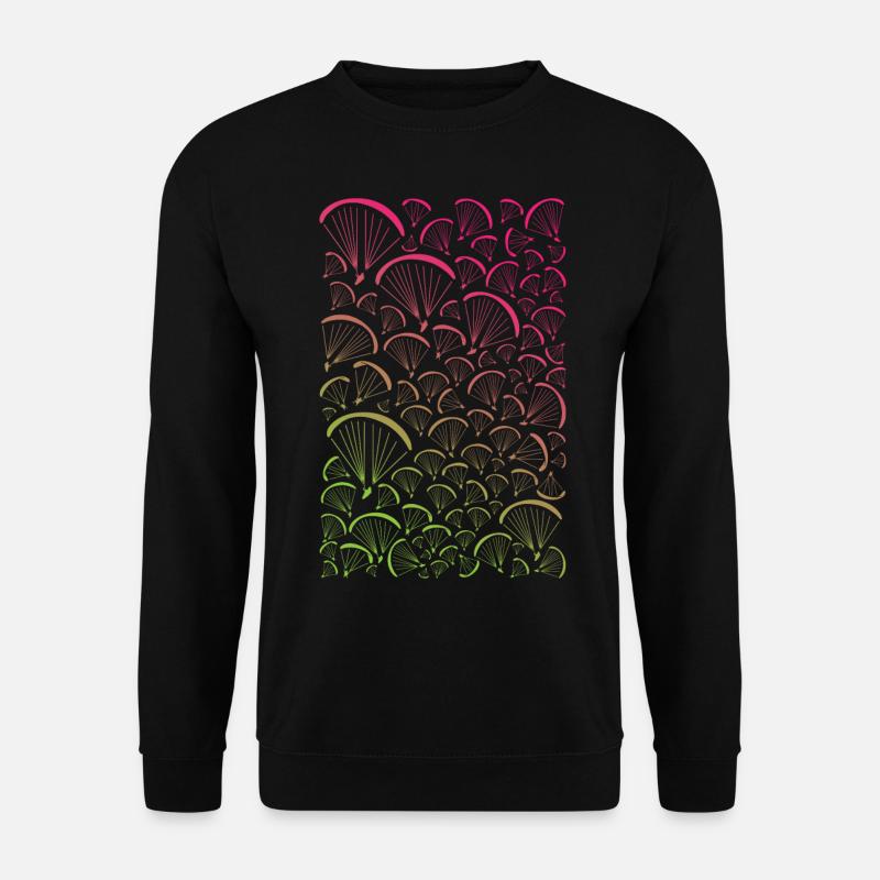 Paragliders gradient green pink - Unisex Sweatshirt - black