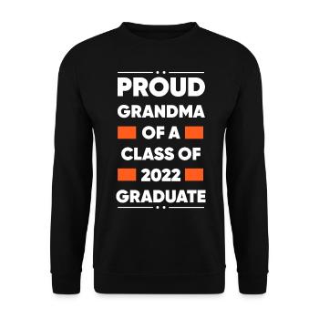 Proud Grandma of A Class of 2022 Graduate Gift - Unisex Sweatshirt - black - Front - Alina (178cm) & Michal (187cm)