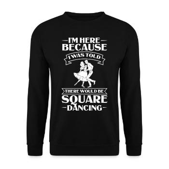 Square Dance Music Caller Folk Dance Dancer Usa - Unisex Sweatshirt - black - Front - Alina (178cm) & Michal (187cm)