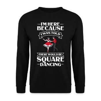 Square Dance Music Caller Folk Dance Dancer Usa - Unisex Sweatshirt - black - Front - Alina (178cm) & Michal (187cm)