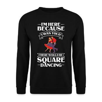 Square Dance Music Caller Folk Dance Dancer Usa - Unisex Sweatshirt - black - Front - Alina (178cm) & Michal (187cm)