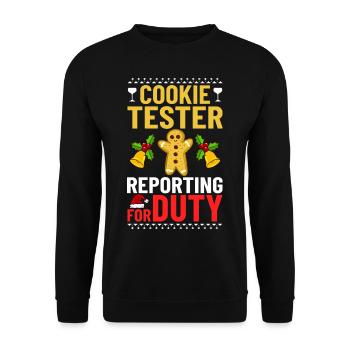 Christmas Cookies Biscuit Baking Christmas biscuits - Unisex Sweatshirt - black - Front - Alina (178cm) & Michal (187cm)