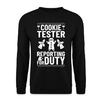 Christmas Cookies Biscuit Baking Christmas biscuits - Unisex Sweatshirt - black - Front - Alina (178cm) & Michal (187cm)
