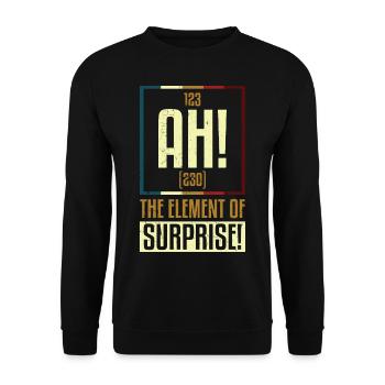 AH The Element Of Surprise - Unisex Sweatshirt - black - Front - Alina (178cm) & Michal (187cm)