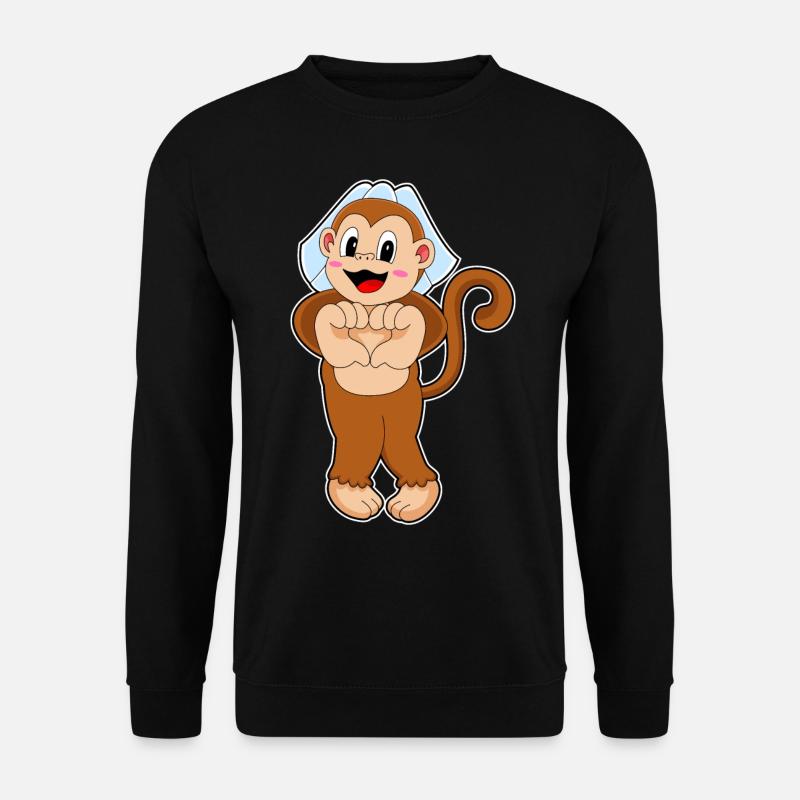 Monkey Bride Wedding - Unisex Sweatshirt - black