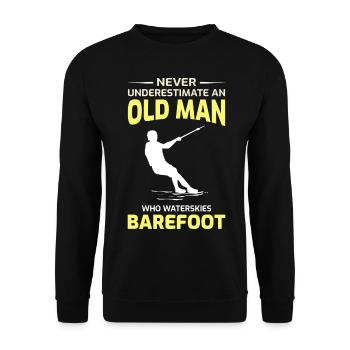 Ski pieds nus Sports nautiques Bateau à moteur Papa Grand-père - Sweat-shirt Unisexe - noir - Devant - Alina (178cm) & Michal (187cm)