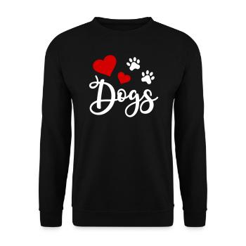 Dog Paw Print Dog Paw Dog Lover - Unisex Sweatshirt - black - Front - Alina (178cm) & Michal (187cm)