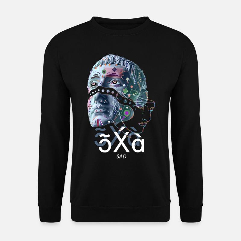 Sad Sadness Graphic - Unisex Sweatshirt - black