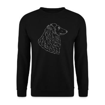 Collie - Unisex Pullover - Schwarz - Vorne - Alina (178cm) & Michal (187cm)