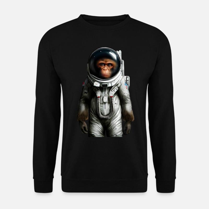 Space Astronaut Monkey - Unisex Sweatshirt - black