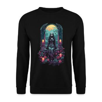 Occulte gothique sorcière magique sombre Halloween - Sweat-shirt Unisexe - noir - Devant - Alina (178cm) & Michal (187cm)
