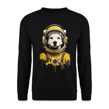 Dog, Astronaut, Space, Space, Technology - Unisex Sweatshirt - black - Front - Alina (178cm) & Michal (187cm)