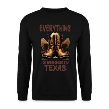 Everything is Bigger in Texas - Unisex Pullover - Schwarz - Vorne - Alina (178cm) & Michal (187cm)